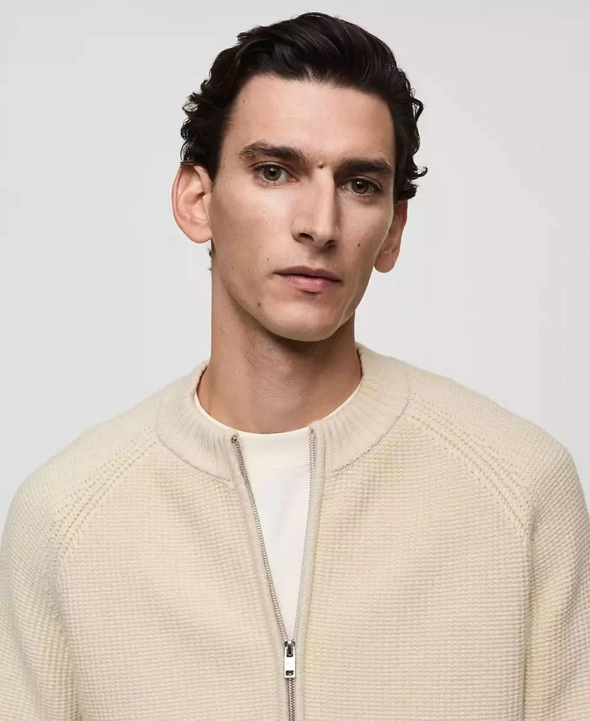 Mango Men's Slim-Fit Full-Zip Knit Cardigan 4