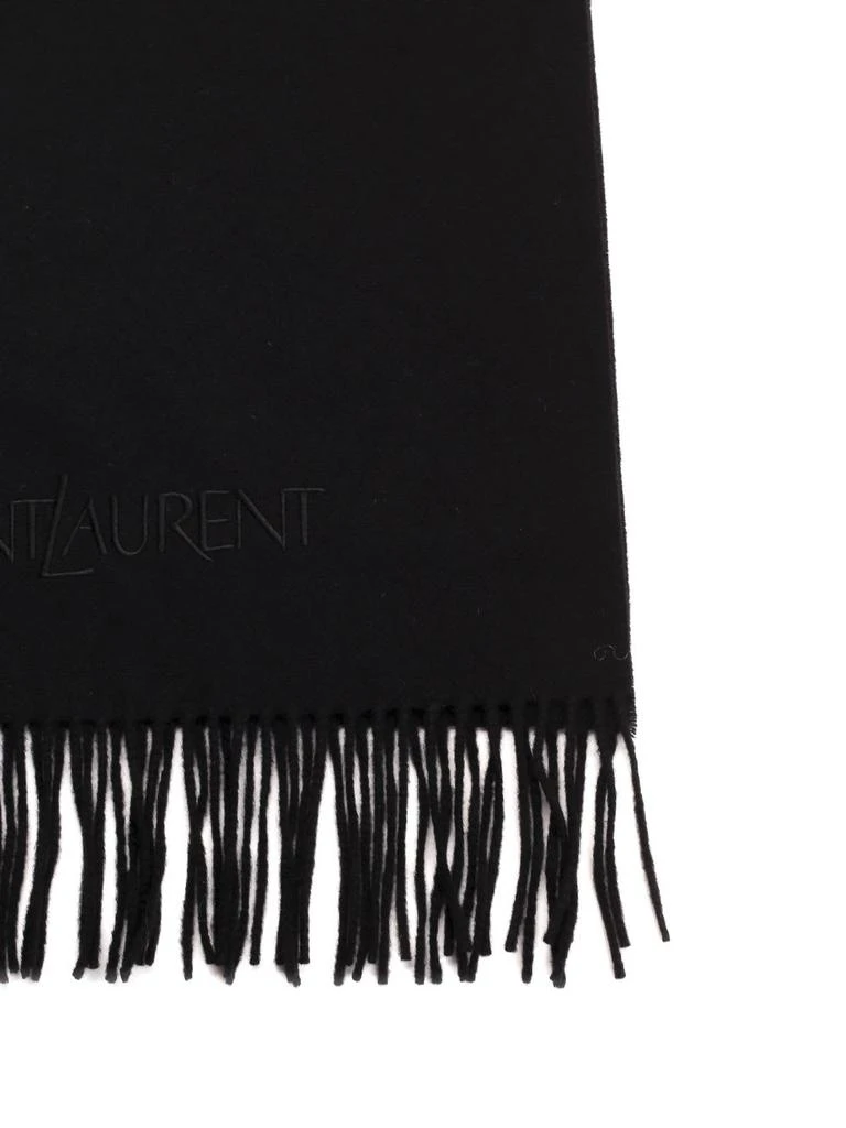 Yves Saint Laurent Scarf In Black Cashmere 2