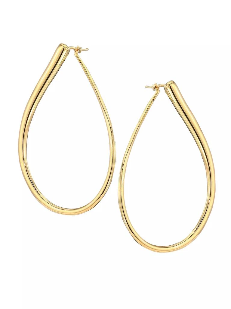 Roberto Coin 18K Yellow Gold Teardrop Hoop Earrings 1