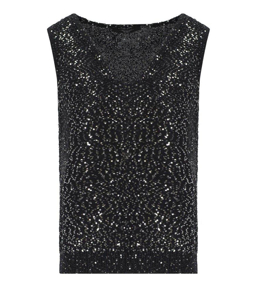 Weekend Max Mara Weekend Max Mara Sequin Embellished V-Neck Top