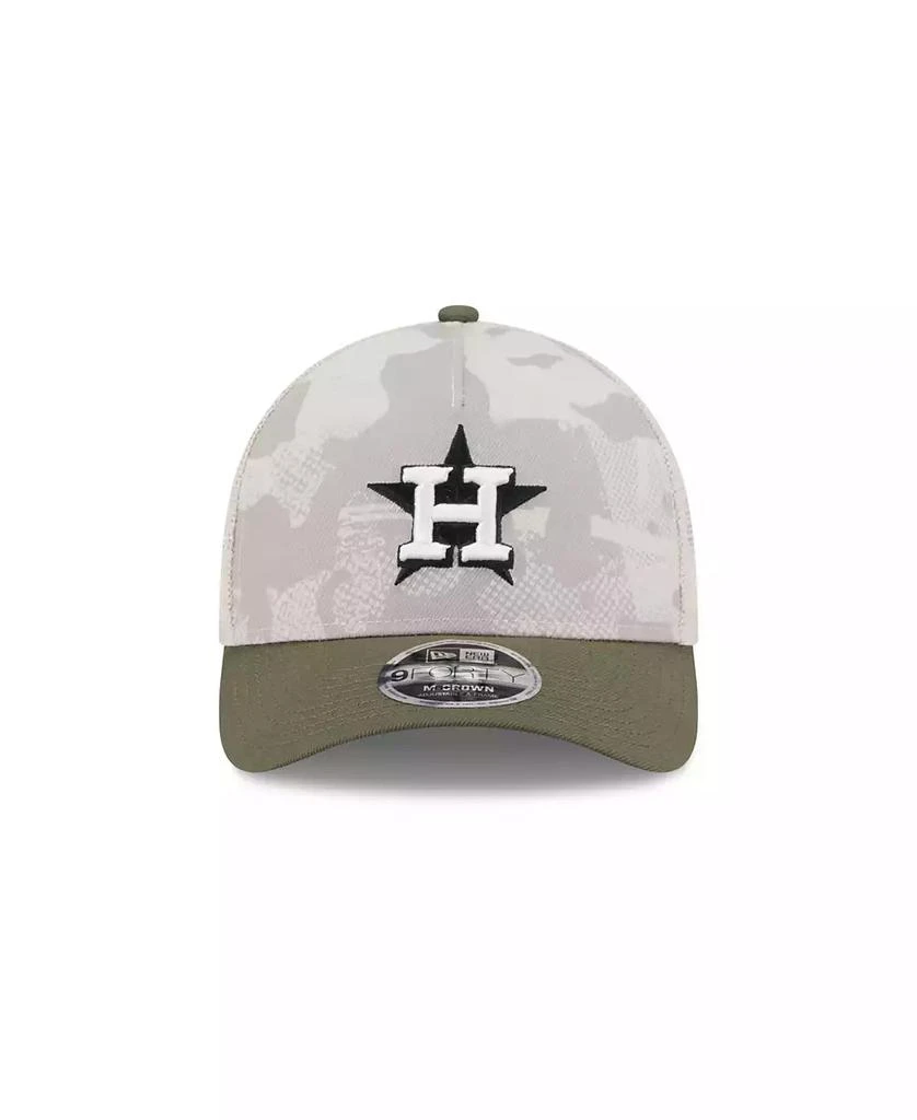 New Era Men's Light Beige/Olive Houston Astros 2025 Armed Forces Day 9FORTY M-Crown A-Frame Adjustable Hat 3