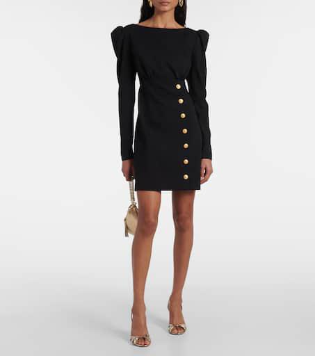 Alessandra Rich Wool-blend crêpe minidress