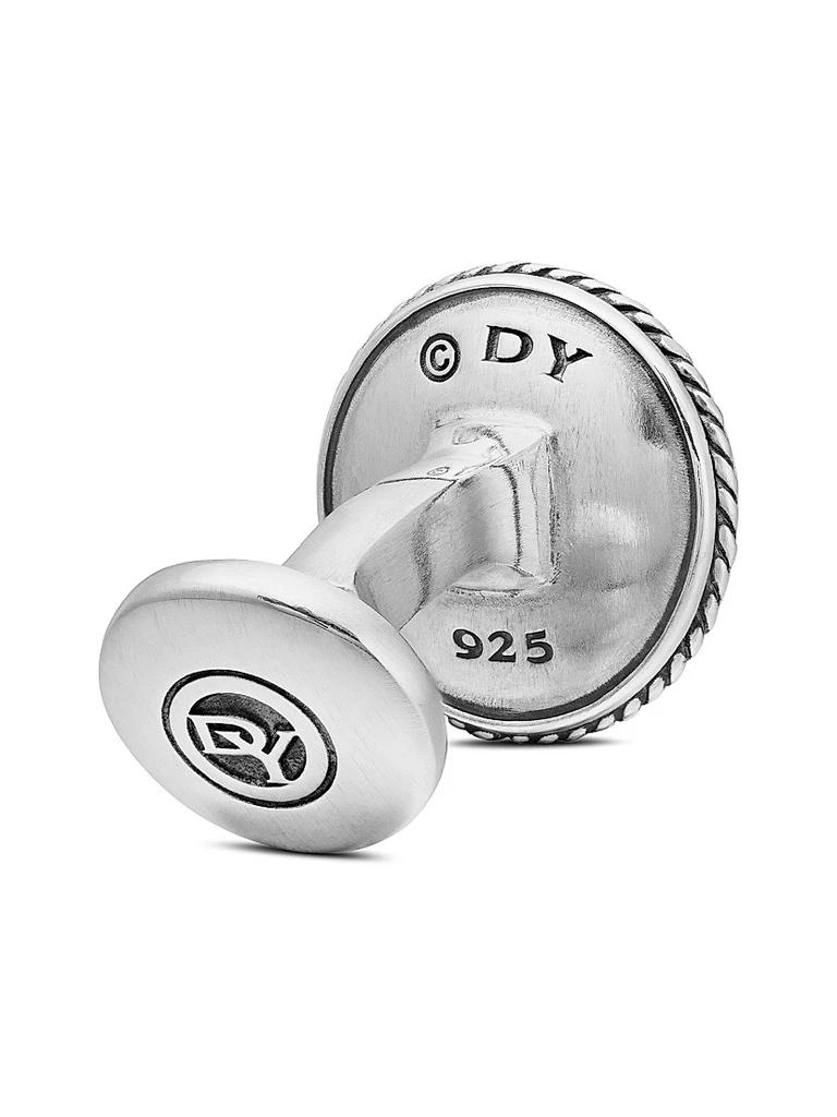 David Yurman Maritime® Compass Cufflinks with Center Black Diamond 6