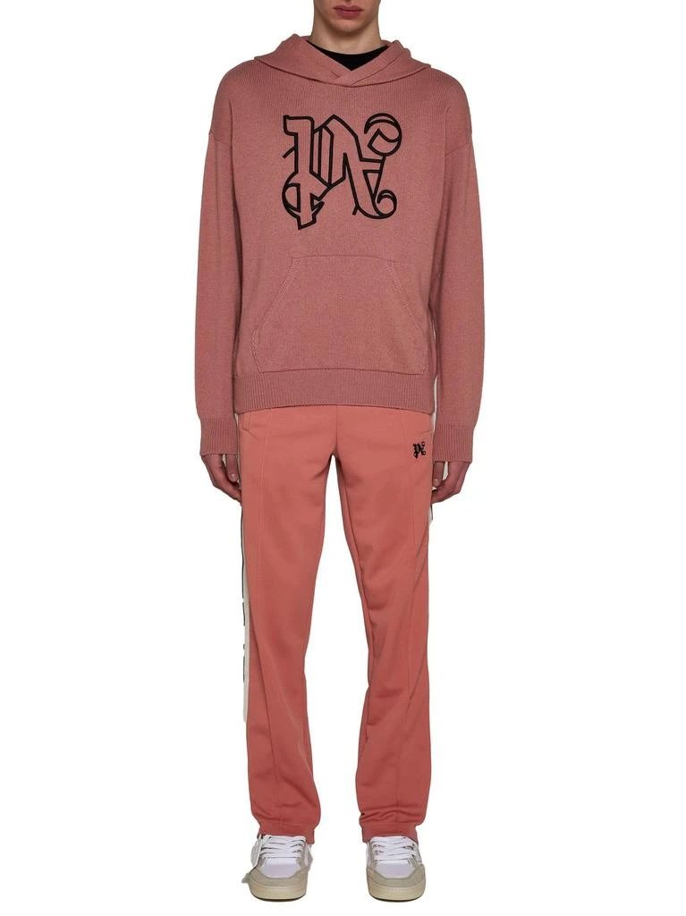 Palm Angels Palm Angels Monogram Embroidered Knitted Hoodie 4
