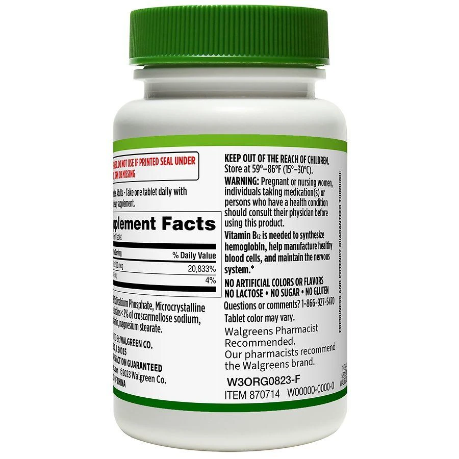 Walgreens B12 500mcg Tablets (100 days) 2