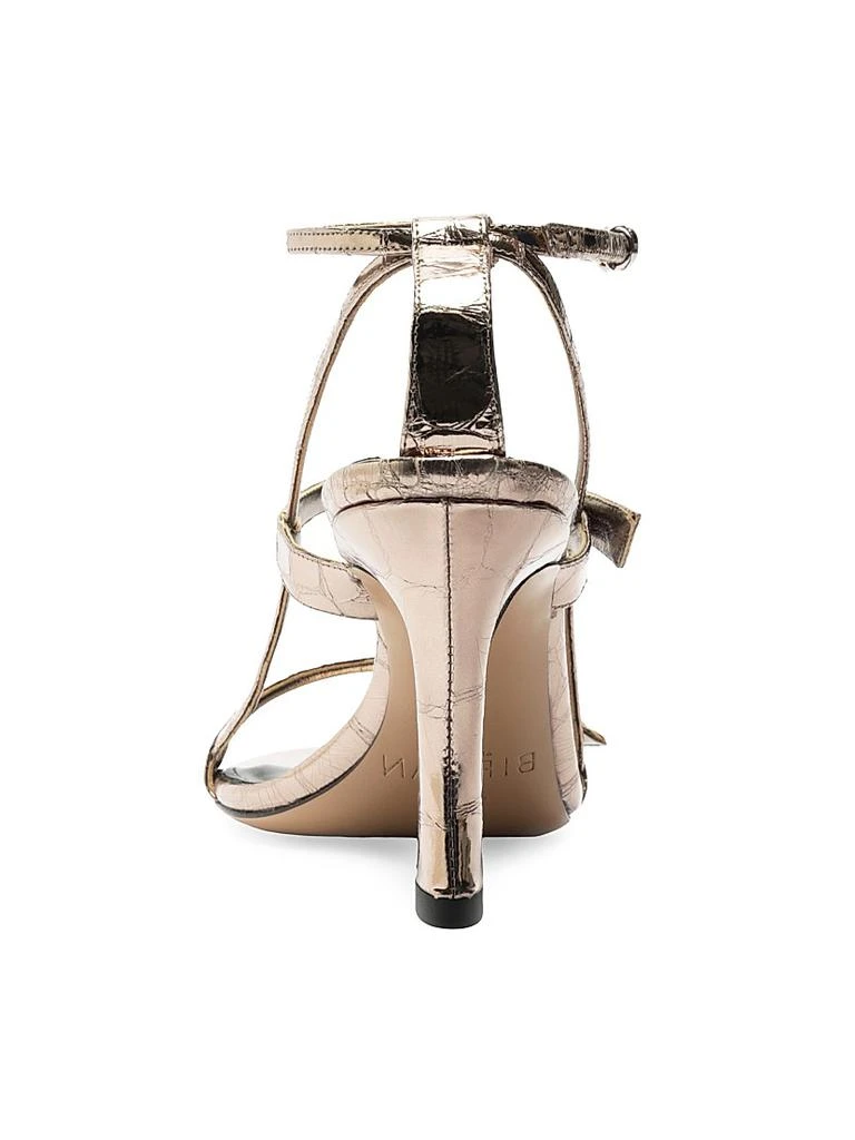 Alexandre Birman Tita 85MM Metallic Leather Cage Sandals 9
