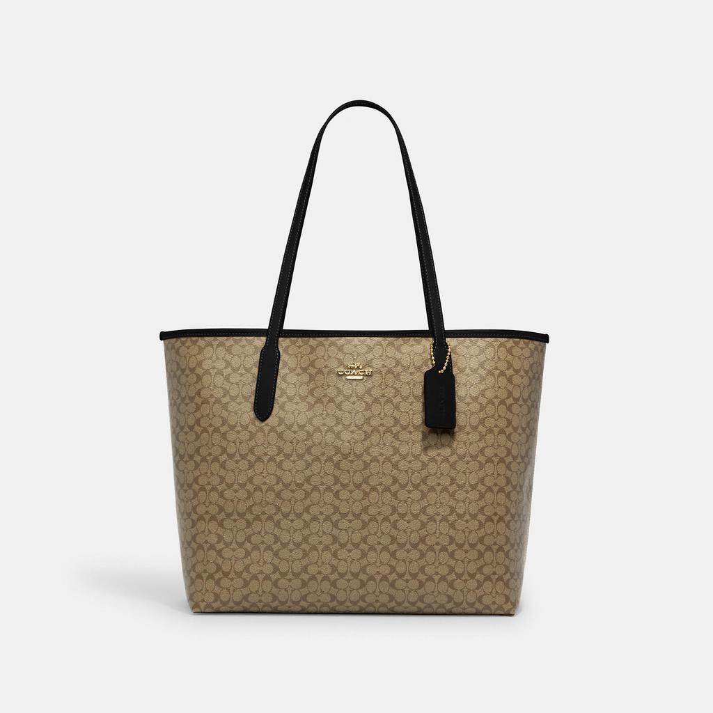Coach Outlet Coach Outlet City Tote In Signature Canvas