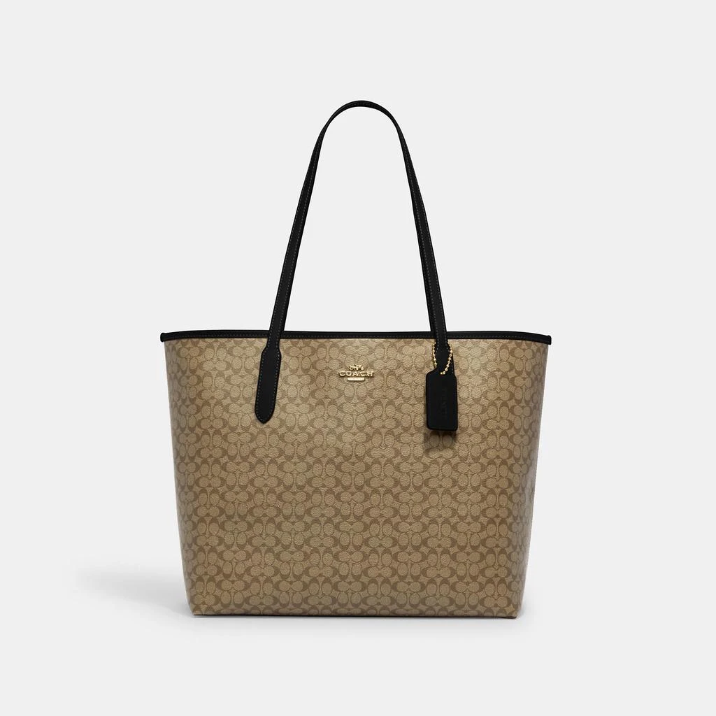 Coach Outlet Coach Outlet City Tote In Signature Canvas 1