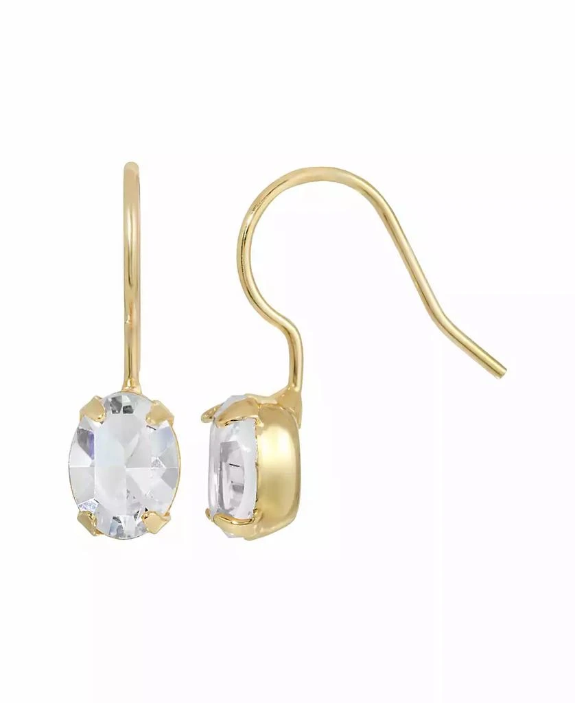 2028 Women's Crystal Small Oval Wire Earrings 1