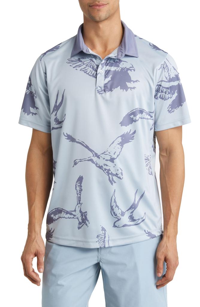 Swannies Austin Bird Print Golf Polo