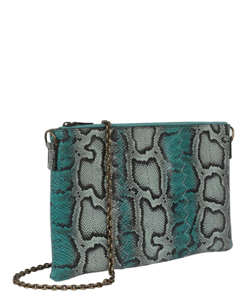 Bottega Veneta Snakeskin Leather Clutch