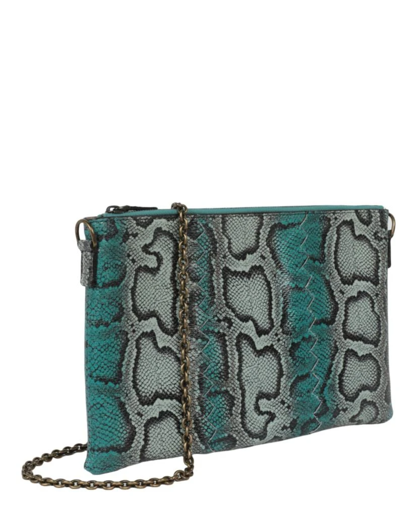 Bottega Veneta Snakeskin Leather Clutch 2