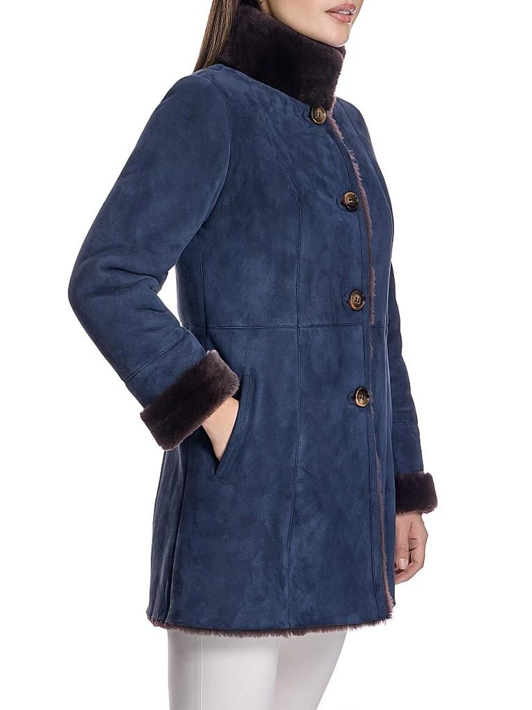 Maximilian Seamed Nubuck 
Shearling Jacket 4