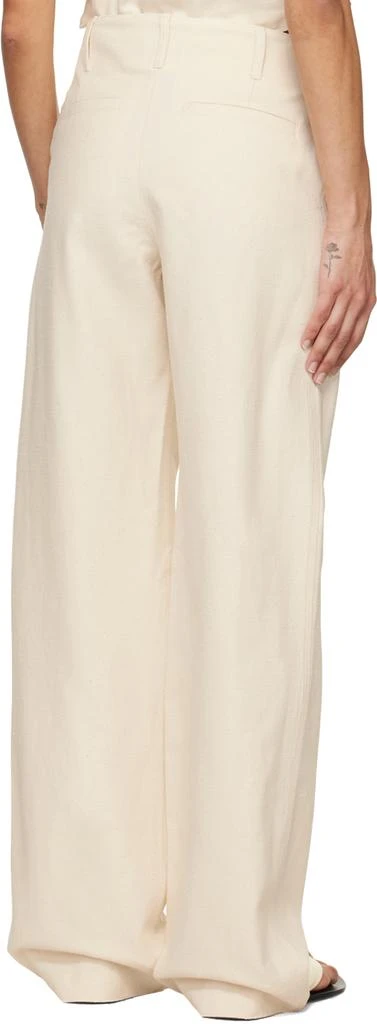 Loulou Studio Off-White Jiva Trousers 3
