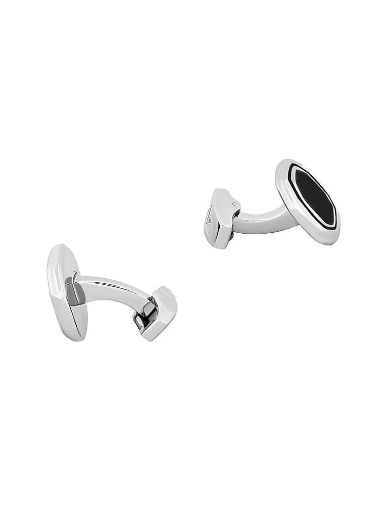 Tateossian Rhodium-Plated Octagon Semi-Precious Cufflinks 2