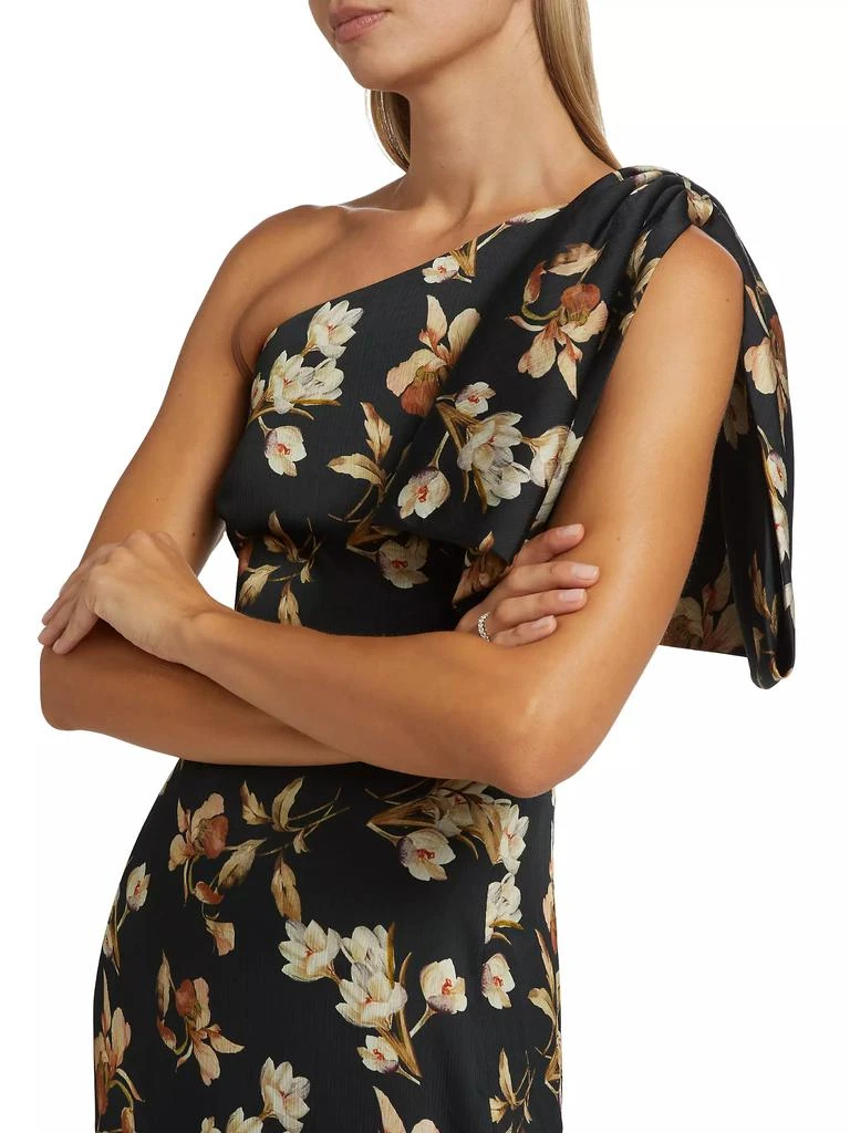 Sachin & Babi Chelsea Floral One-Shoulder Gown 6