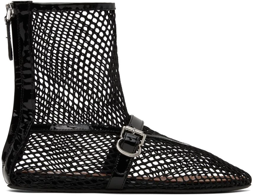 Alaïa Black Fishnet High Boots 1