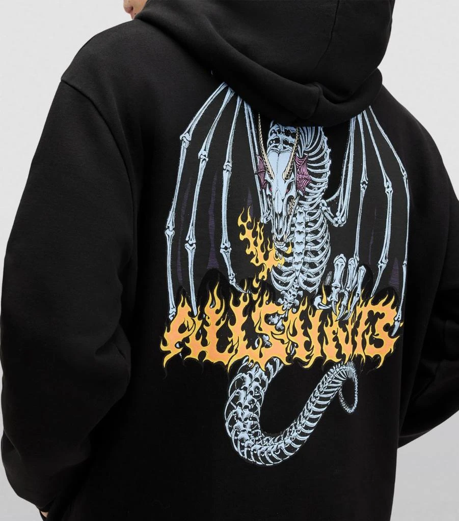 ALL SAINTS Cotton Dragon Skull Hoodie 6