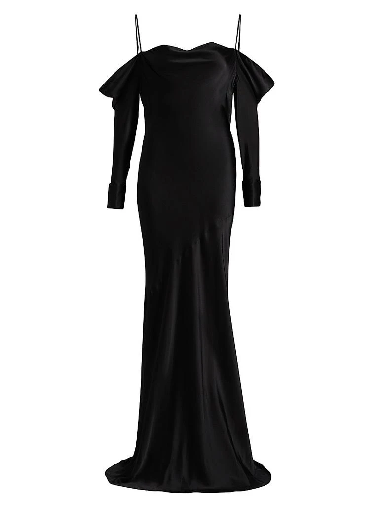 L'Agence Melly Silk Off-The-Shoulder Gown 1