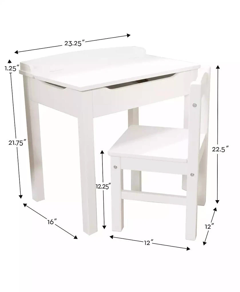 Melissa & Doug Melissa & Doug Wooden Child's Lift-Top Desk & Chair - White 2