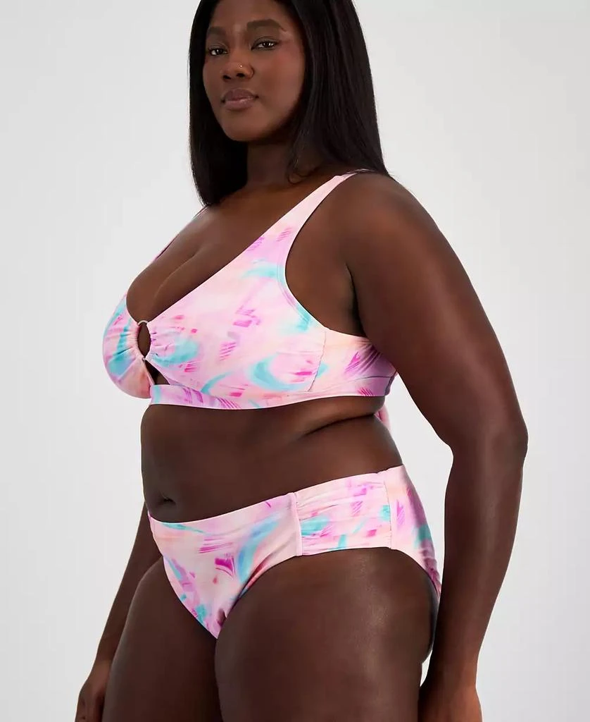 California Waves Salt + Cove Trendy Plus Size Tie-Dye Side-Tab Bikini Bottoms, Created for Macy's 3
