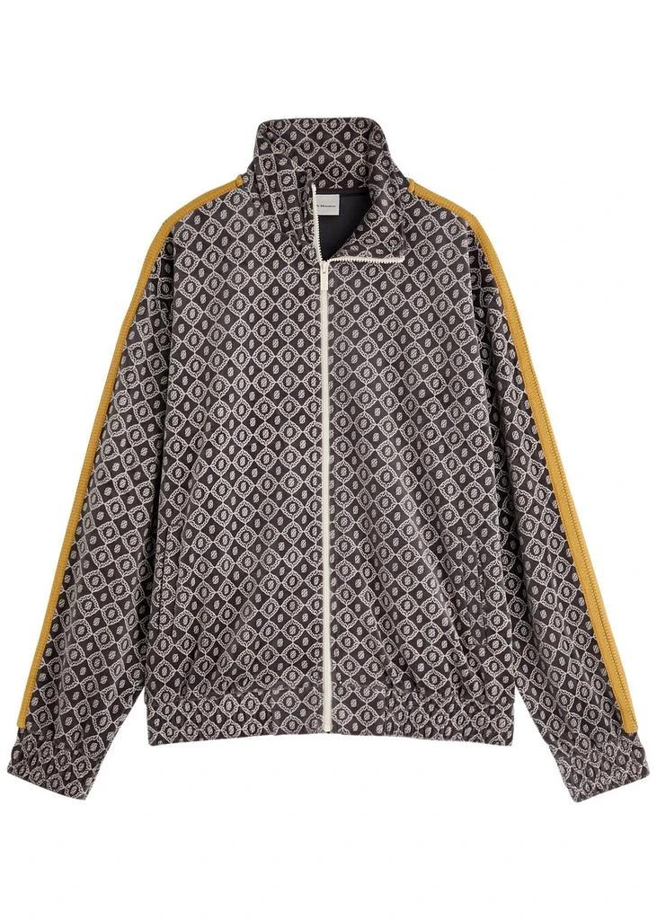 Drôle de Monsieur Monogrammed velour track jacket 1