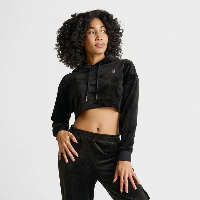 Juicy Couture Women's Juicy Couture Velour Cropped Hoodie 3