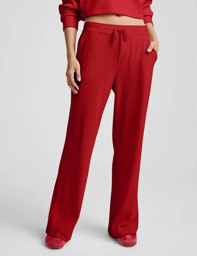 Beyond yoga Beyond Yoga - Breathe Easy Ribbed Wide Leg Pant