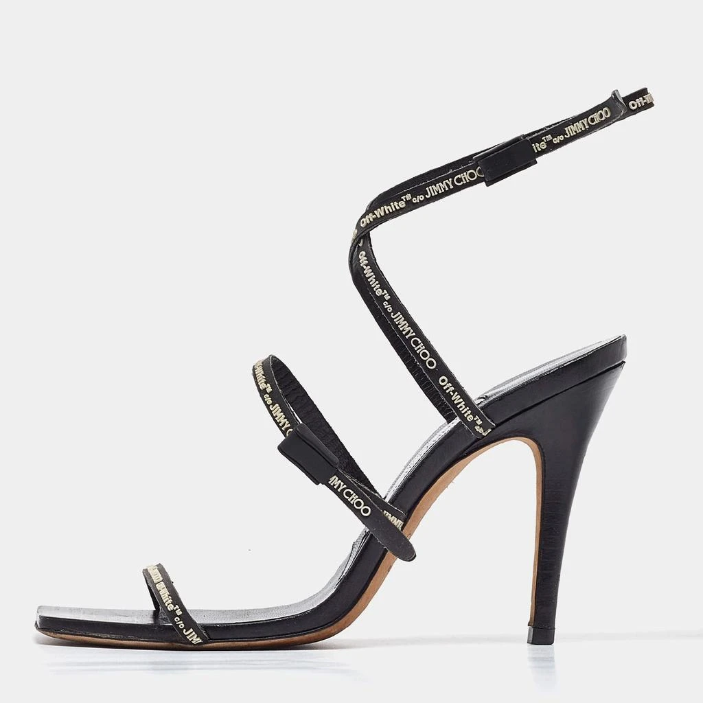 Jimmy Choo Jimmy Choo X Off-White Black Leather Jane Sandals Size 36 1