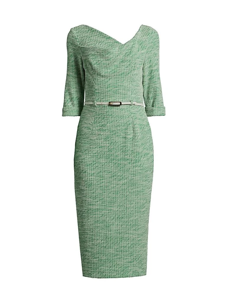 green emerald velvet dress Black Halo Sorelle Midi Dress in Bamboo main image 0