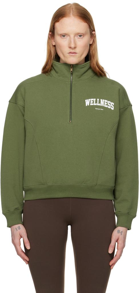 Sporty & Rich Green 'Wellness' Ivy Sweatshirt