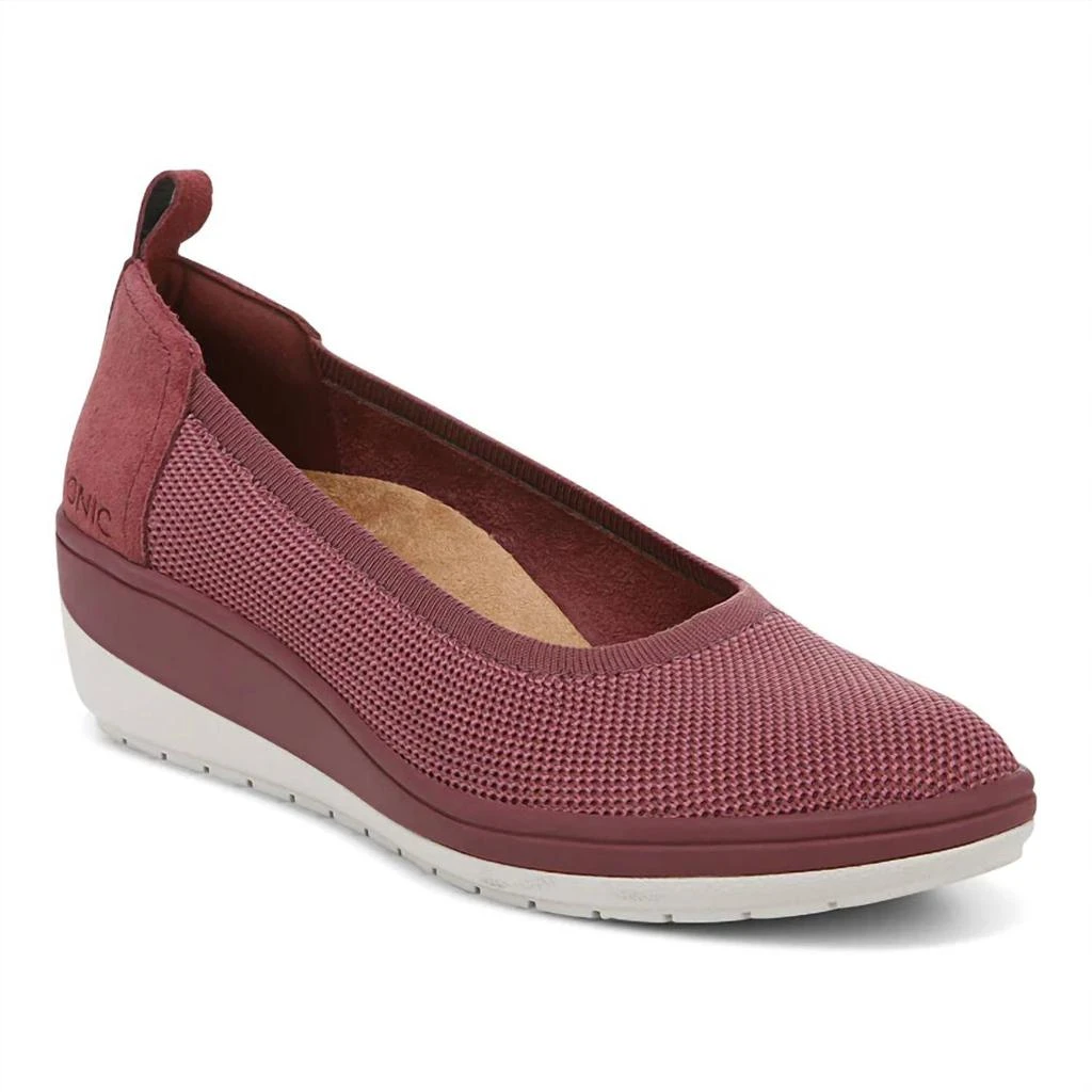 VIONIC Jacey Knit Wedge - Medium Width In Shiraz 1