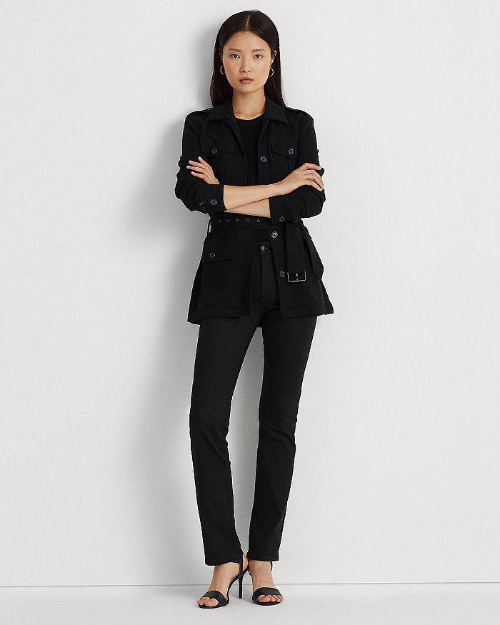 Ralph Lauren Mid Rise Straight Super Stretch Jeans in Black