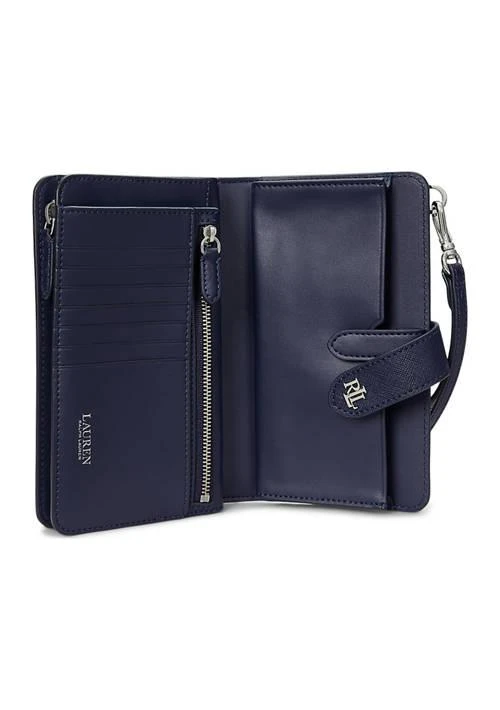 Ralph Lauren Ralph Lauren Plaid Crosshatch Leather Tech Wristlet 3
