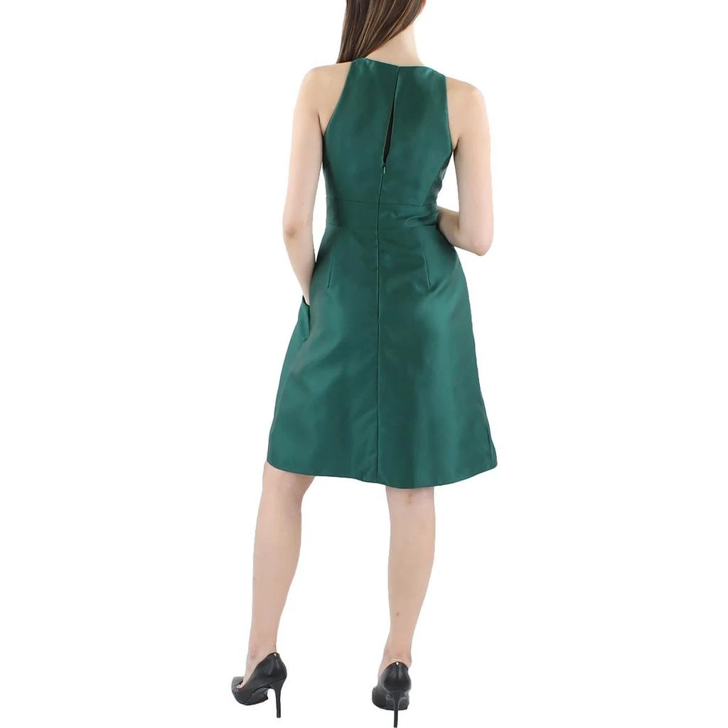 Alfred Sung Womens Satin Knee-Length Cocktail And Party Dress 2
