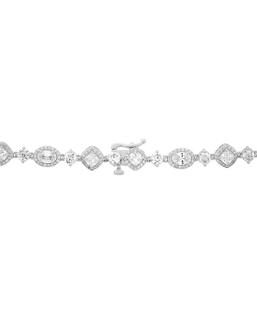 Arabella Cubic Zirconia Mixed Cut Teardrop 18" Lariat Necklace in Sterling Silver 5