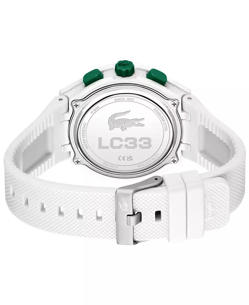 Lacoste Men's LC33 White Silicone Strap Watch, 45mm 3