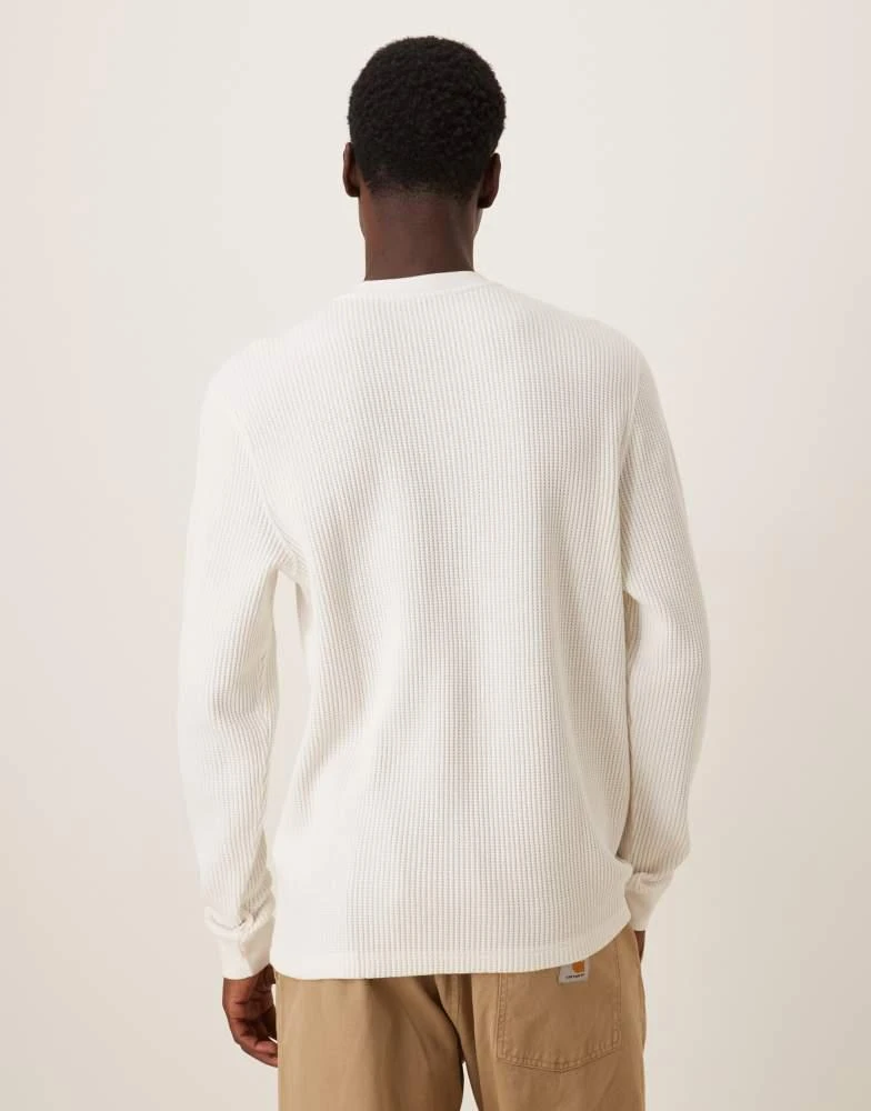 Abercrombie 
Fitch Abercrombie 
Fitch long sleeve waffle henley top in white 3