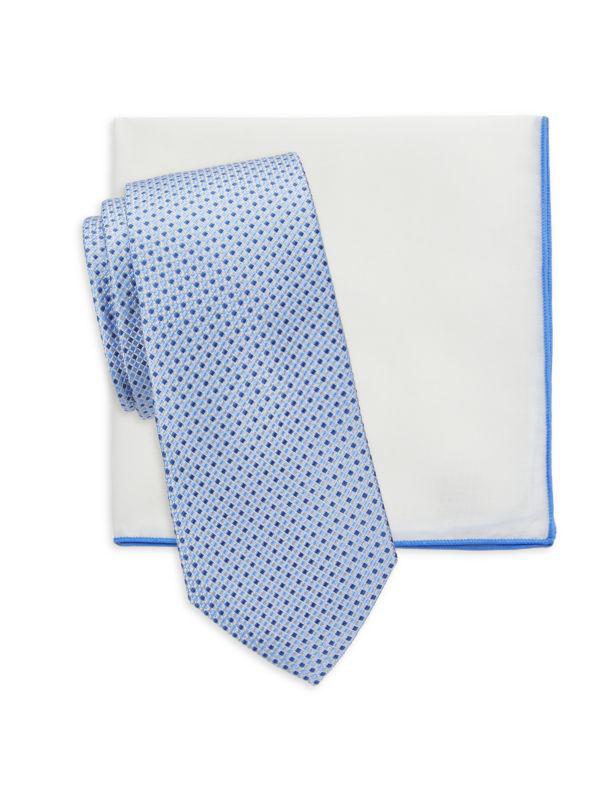 Hickey Freeman 2-Piece Tie & Pocket Square Set