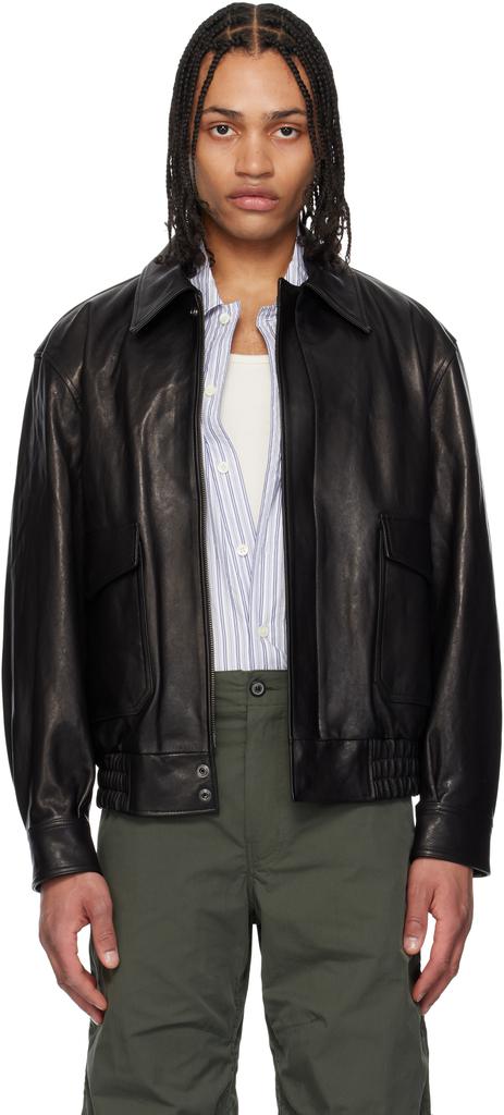 Black Vegetable A-2 Leather Jacket – On Sale Now with Up to 34