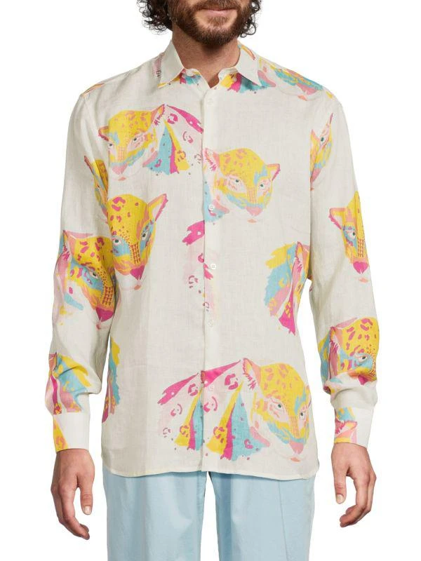 Giuseppe Annunziata Print Linen Shirt 1