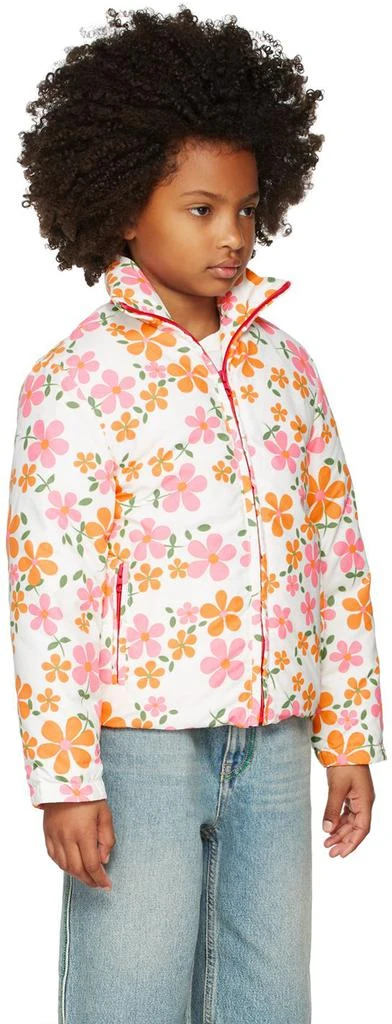 ERL Kids White Down Floral Jacket 3