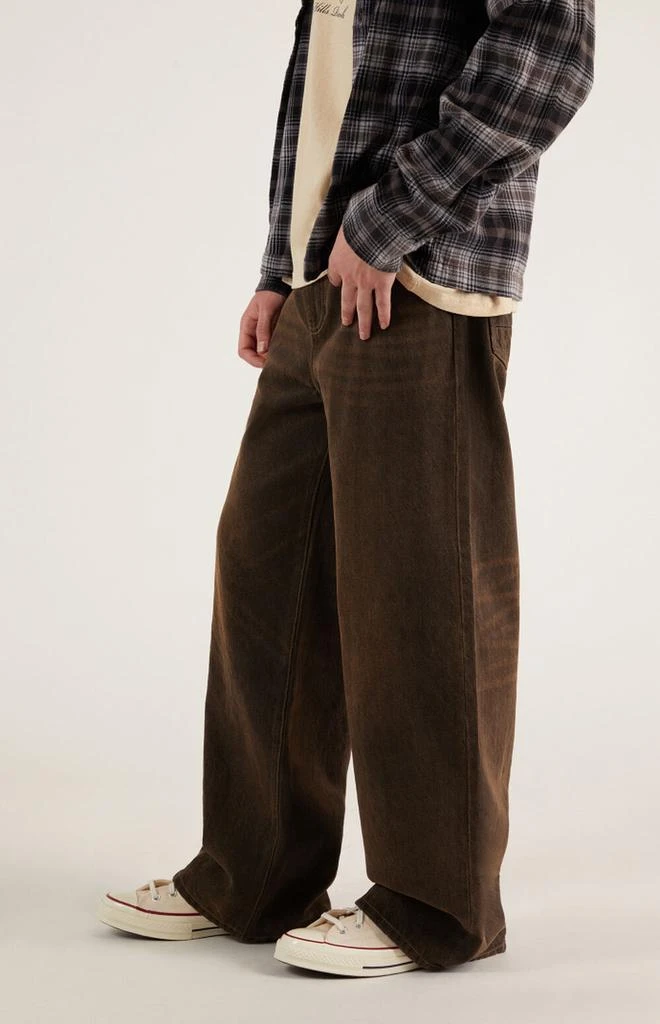 PacSun Blake Extreme Baggy Jeans Brown 4