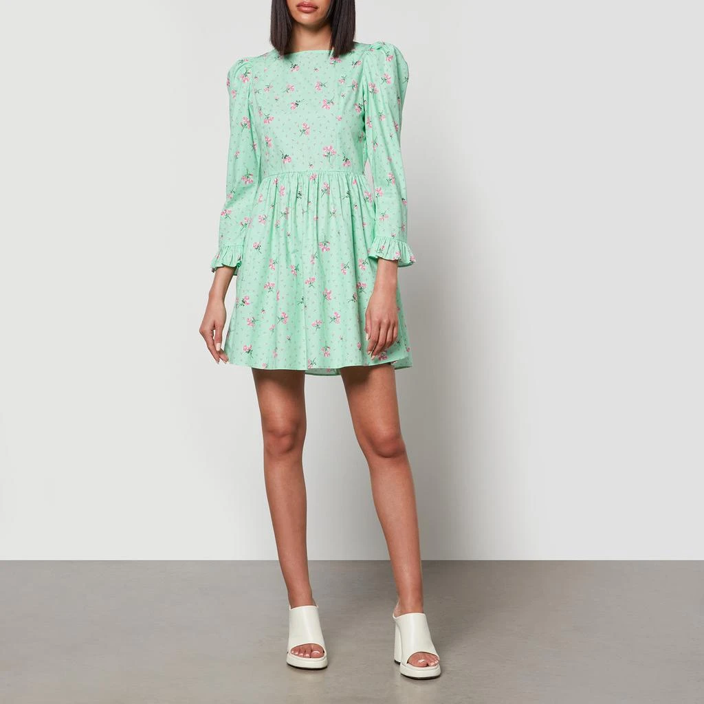 Batsheva Batsheva Prairie Floral-Printed Cotton Mini Dress 3