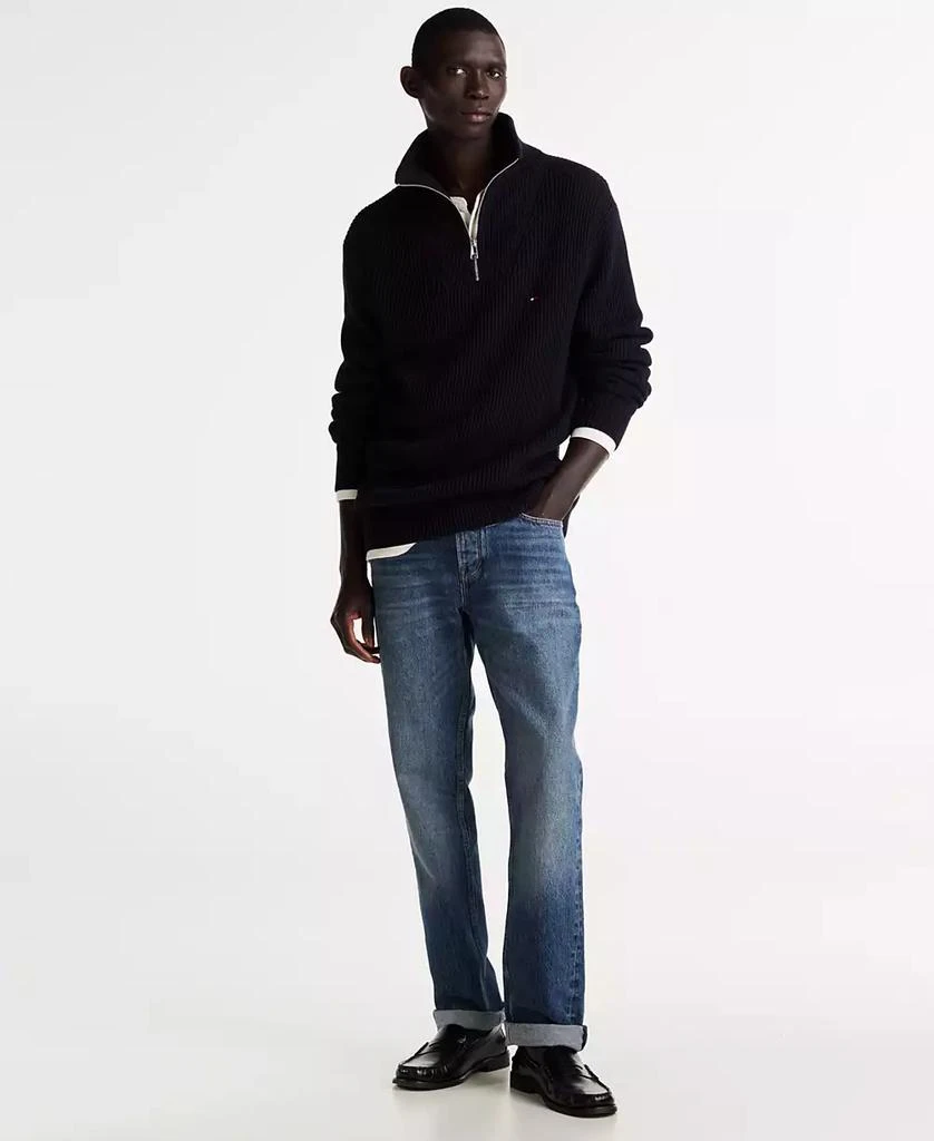 Tommy Hilfiger Men's Nautical Chunky Ribbed Quarter-Zip Sweater 4