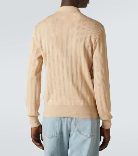 Valentino Ribbed-knit cotton polo sweater 4