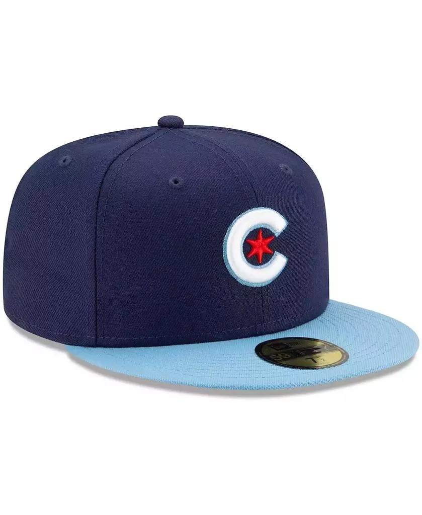 New Era Men's Navy, Light Blue Chicago Cubs City Connect 59FIFTY Fitted Hat 3