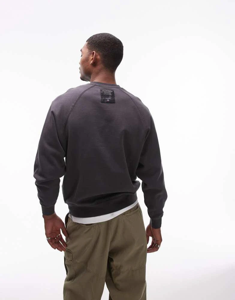 AAPE Aape By A Bathing Ape logo sweatshirt in washed grey 2