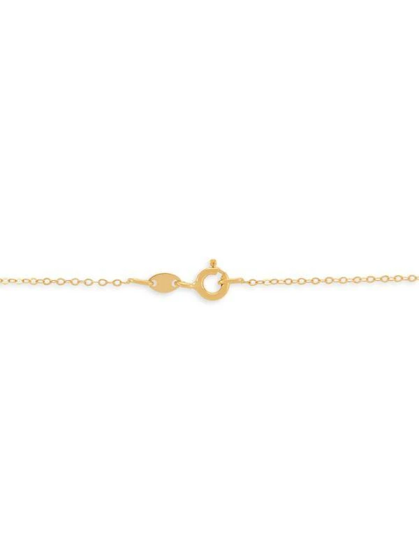 Saks Fifth Avenue 14K Yellow Gold Interlock Pendant Chain Necklace 2