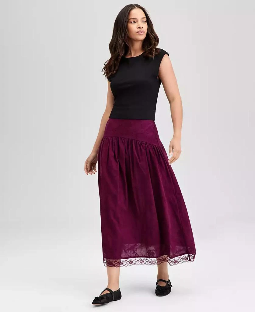 And Now This Women's Drop-Yoke Embroidered Maxi Skirt, Exclusively at Macy's 1